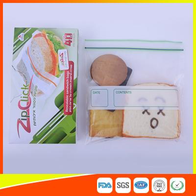 China Food Stroage Plastic Sandwich Bags LDPE / Zip Up Storage Bags For Supermarket for sale