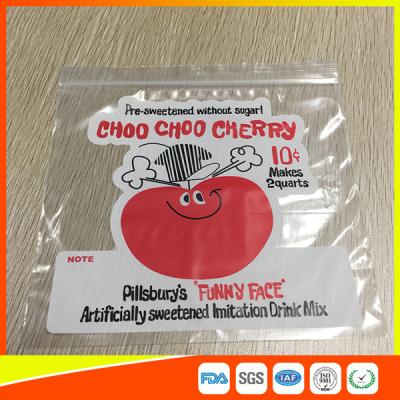Chine La coutume claire de PE a imprimé sac rescellable de sacs de tirette le poly avec la conception de client à vendre
