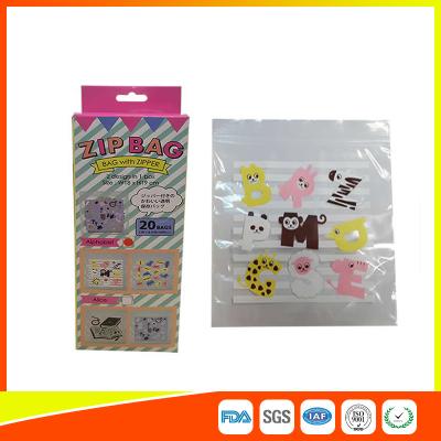 China Transparent Ziplock Reclosable Plastic Bags For Packaging With Colored Design for sale