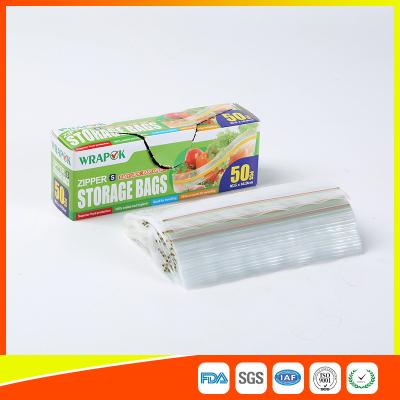 China Clear Reclosable Plastic Food Storage Bags Zip Seal With Private Lable for sale