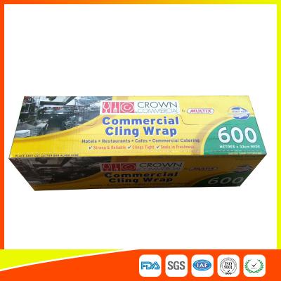 China Commercial Wrapping Catering Cling Film 45cm Roll / Cooking Film Wrap For Kitchen for sale