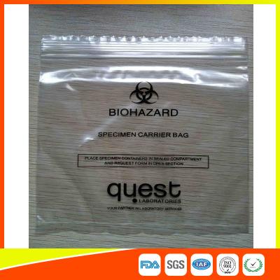China Industrial Reclosable Plastic Specimen Bags , Packaging Zip Lock Bags FDA Approved for sale