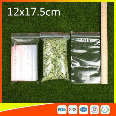 China Plastic Tight Seal Ziplock Bags Packing Ziplock Bags With Zipper Red Line for sale