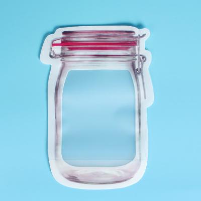 China Matte Surface Daily Use 500 ml Snack Storage Zipper Mason Jar Bag for sale