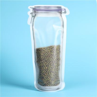 China Tall Mason Jar Stand-Up Zipper Storage Bags For Noodles Or Pasta for sale