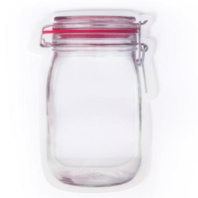 China Eco Friendly Mason Jar 100ml Standing Ziplock Bags Plastic For Food Package for sale