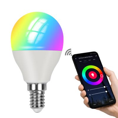 China 4W AC100-240V Smart WiFi LED Globe Bulb RGB Color Changing Control by Alexa for sale