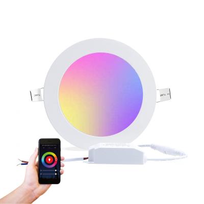 China 12W 18W 24W Recessed Ultra-Thin Round Smart LED Panel Light for Commercial Lighting for sale