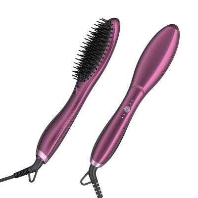 China Ceramic Hot Electric Comb Brush Hair Straightener With Comb  Anti Scald for sale