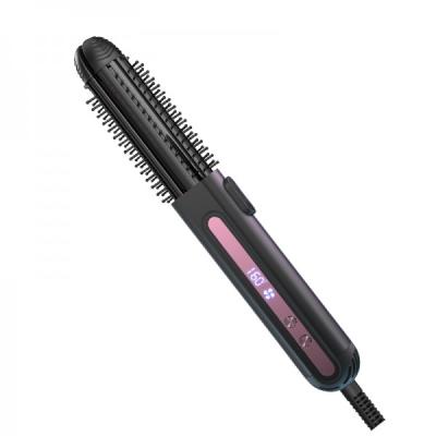China 3-in-1 Hair Straightener Curling Iron Ionic Ceramic Hot Brush Styler Hair Straightening Tools Styling Salon for sale