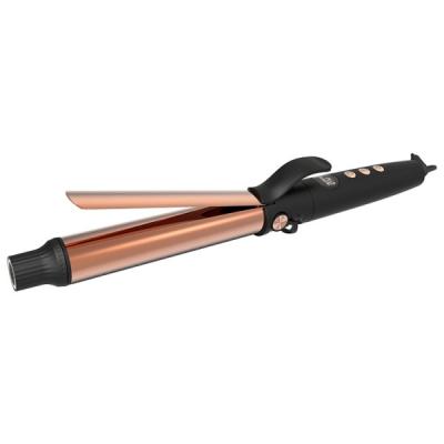 China Black Gold Ceramic Curling Iron Wand Automatic Hair Curler For All Hair Types for sale