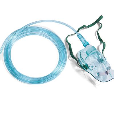 China Máscara de oxígeno portátil con tubos de 7 pies en venta