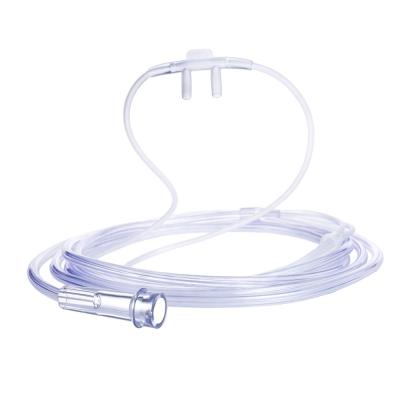 China Medical Disposable Soft Nasal Oxygen Cannula  , PVC Transtracheal Oxygen Cannula for sale
