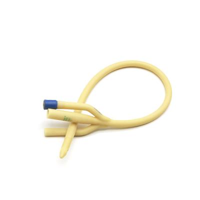 China Disposable 3 Way Latex Foley Catheter Soft Value Plastic Silicone Coated Latex Catheter for sale