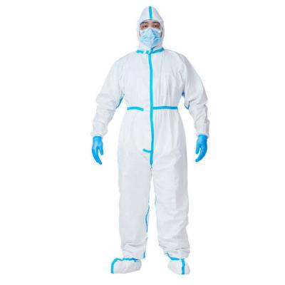 中国 ISO 13688 EN14126 PPE ホワイト 保護服 185cm 販売のため