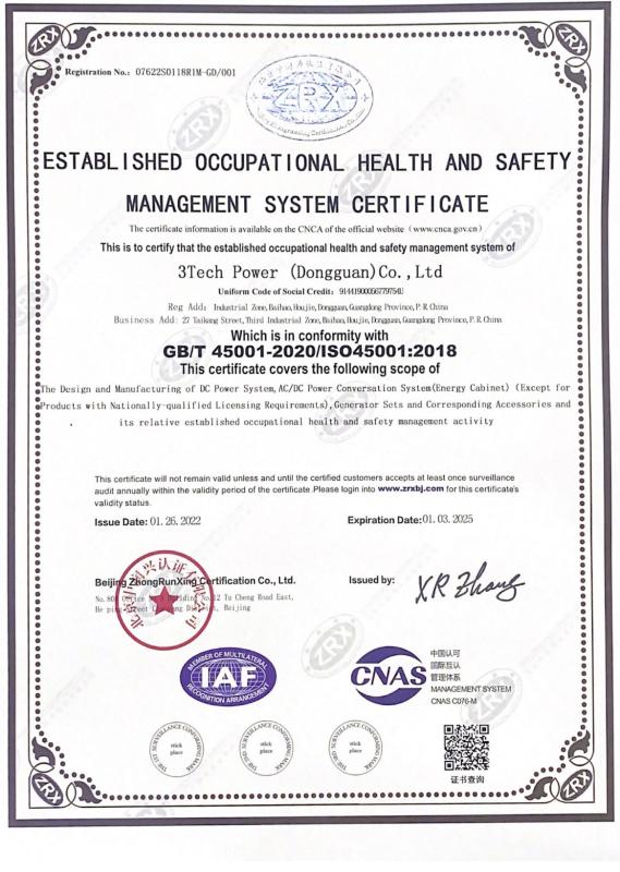 ISO 45001 Occupational Health and Safety Management Systems - 3tech corporate limited
