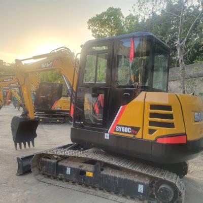 China 6 Ton Used Construction Machinery Sany SY60C Crawler Excavator Equipped With Isuzu Engine for sale