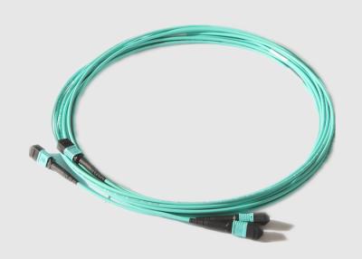 China 12 Core Male To Female LSZH OM3 MPO Fiber Cable for sale