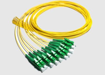 China 12 Stand OS2 Standard LC APC 9/125μm Fiber Optic Pigtail for sale