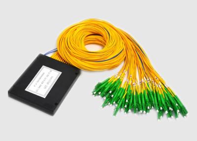 China Singlemode 2.0mm 2×64 PLC Passive Fiber Optic Cable Splitter for sale