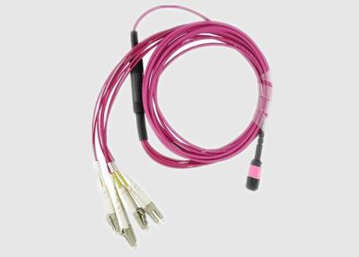 China Multi Trunk 8 Cores OM3 2.0mm MPO To LC  Breakout Cable for sale