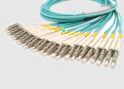 China 144 Fibers OM3 LC Dulpex 100G MPO Fiber Cable for sale