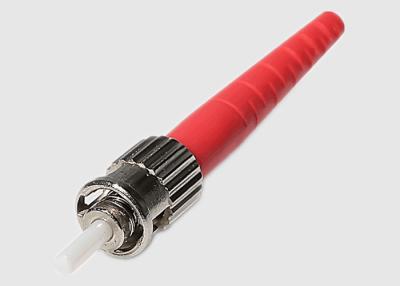 China Red Single Mode 0.9mm ST Fiber Optic Connector for sale