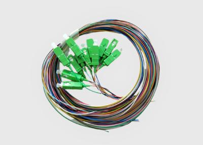 China 12 Colorful Single Mode 0.9mm SC UPC Corning Fiber Optic Pigtails for sale