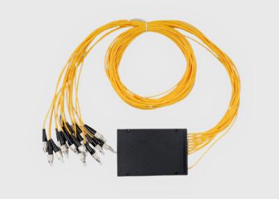 China ABS Box 1×16 PLC Fiber Optic Cable Splitter Singlemode OS1 1310/1550nm for sale
