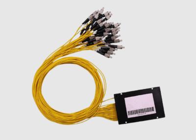 China 1×32 PLC Fiber Optic Cable Splitter Plastic ABS Box Package 2.0mm FC UPC Connectors for sale