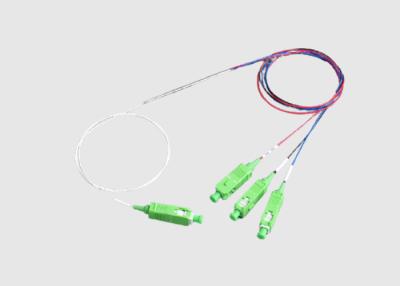 1 To 3 Steel Tube Fiber Optic Cable Coupler Single Mode Fused Fiber ...