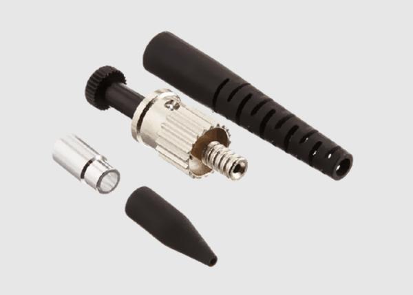 Quality Simplex 2.0mm Single Mode ST Connector With Black Boots for sale