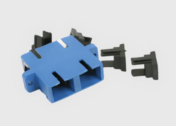 Quality Blue Color SC To SC Multimode Fiber Optic Adapter Coupler With Flanges for sale