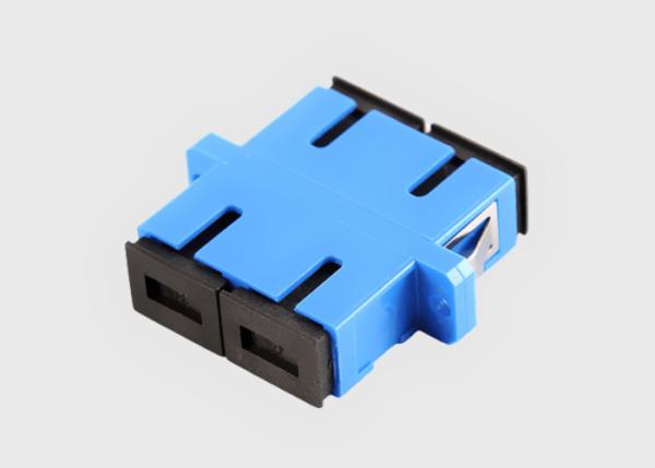 Quality Blue Color SC To SC Multimode Fiber Optic Adapter Coupler With Flanges for sale