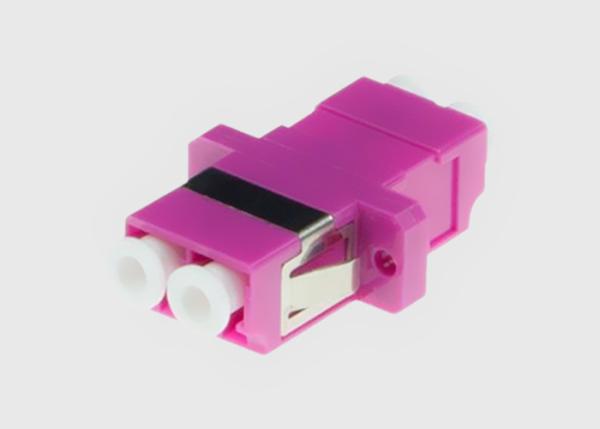 Quality LC/UPC Fiber Optic Cable Adapter Duplex MM OM4 Flanged Violet Mikrolink OM4 for sale