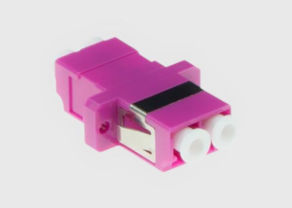 Quality LC/UPC Fiber Optic Cable Adapter Duplex MM OM4 Flanged Violet Mikrolink OM4 for sale