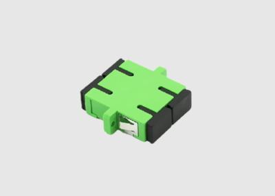 China Multi Mode Duplex Plastic Green SC APC Bulkhead Adapter With Flanges for sale