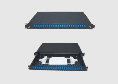 China 1U Easy Sliding Standard OS2 Fiber Patch Panel With SC UPC Adapters for sale
