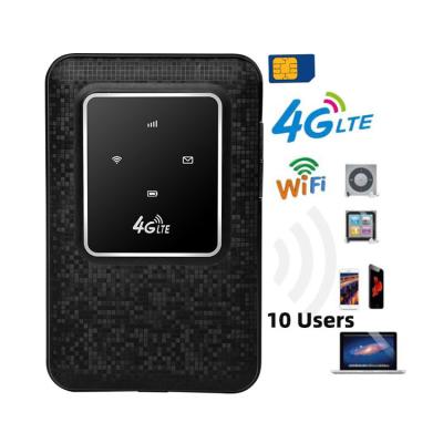 China 150Mbps 10Users WPS 2.4g Sim Card Slot 4g Lte Wifi Pocket Hotspot Router With Battery for sale