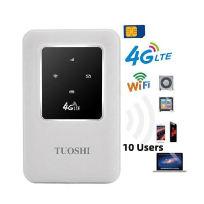 China 150Mbps 10Users WPS SMS Mifis Wireless 4g Lte Wifi 4g Sim Card Router With Battery for sale