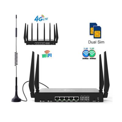 China Dual SIM 4G LTE Wireless Cellular Router With Detachable Antennas Band Lock VPN for sale