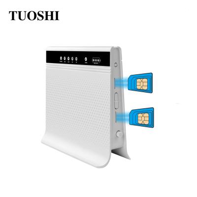China SMA Antenna Port Dual Sim Card Wireless CPE 5.8G 1200Mbps Unlocked 4G Wifi Router for sale
