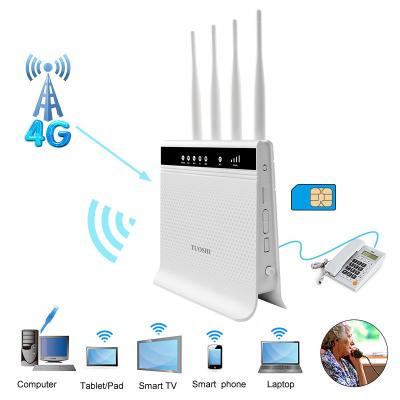 China RJ11 Port 4G LTE Volte Router Sim Card Slot Unlocked Mobile Wifi Router for sale