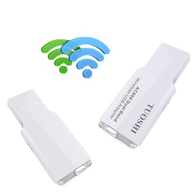 China Dual Band USB WiFi Adapter 600Mbps For Mac OS Windows Vista for sale