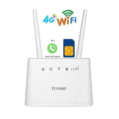 China SMA Detachable Antennas Wifi CPE Dual Sim Modem Router Unlock 4g Wireless LTE 150mbps for sale