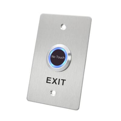 China American Size 115*70mm 304 Stainless Steel Touchless Infrared Exit Button With LED Light for sale