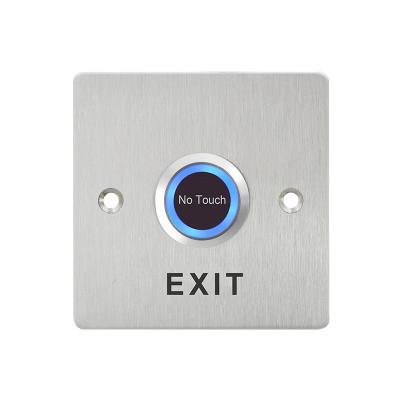 China Square Size 86*86mm 304 Stainless Steel Door Release Infrared Exit Button With LED Light for sale