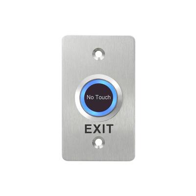 China 86*50mm 304 Stainless Steel Touchless Infrared Exit Button with LED light for sale
