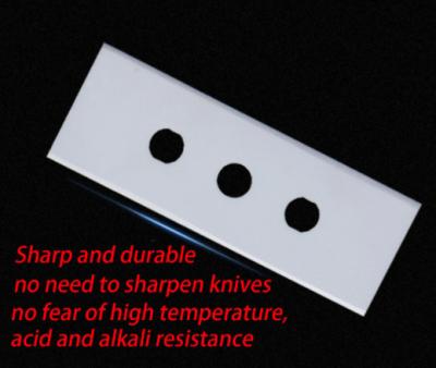 China Three Hole Ultra Thin Zirconia Ceramic Blades For Film Tape Slitting for sale