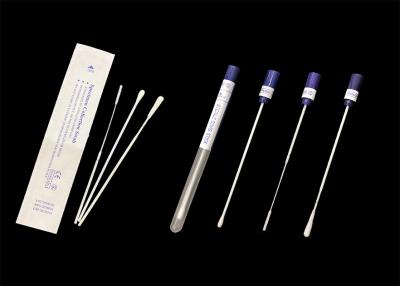 China EO Sterile 150mm Nylon Rayon Throat Sampling Nasal Flocked Swab for sale
